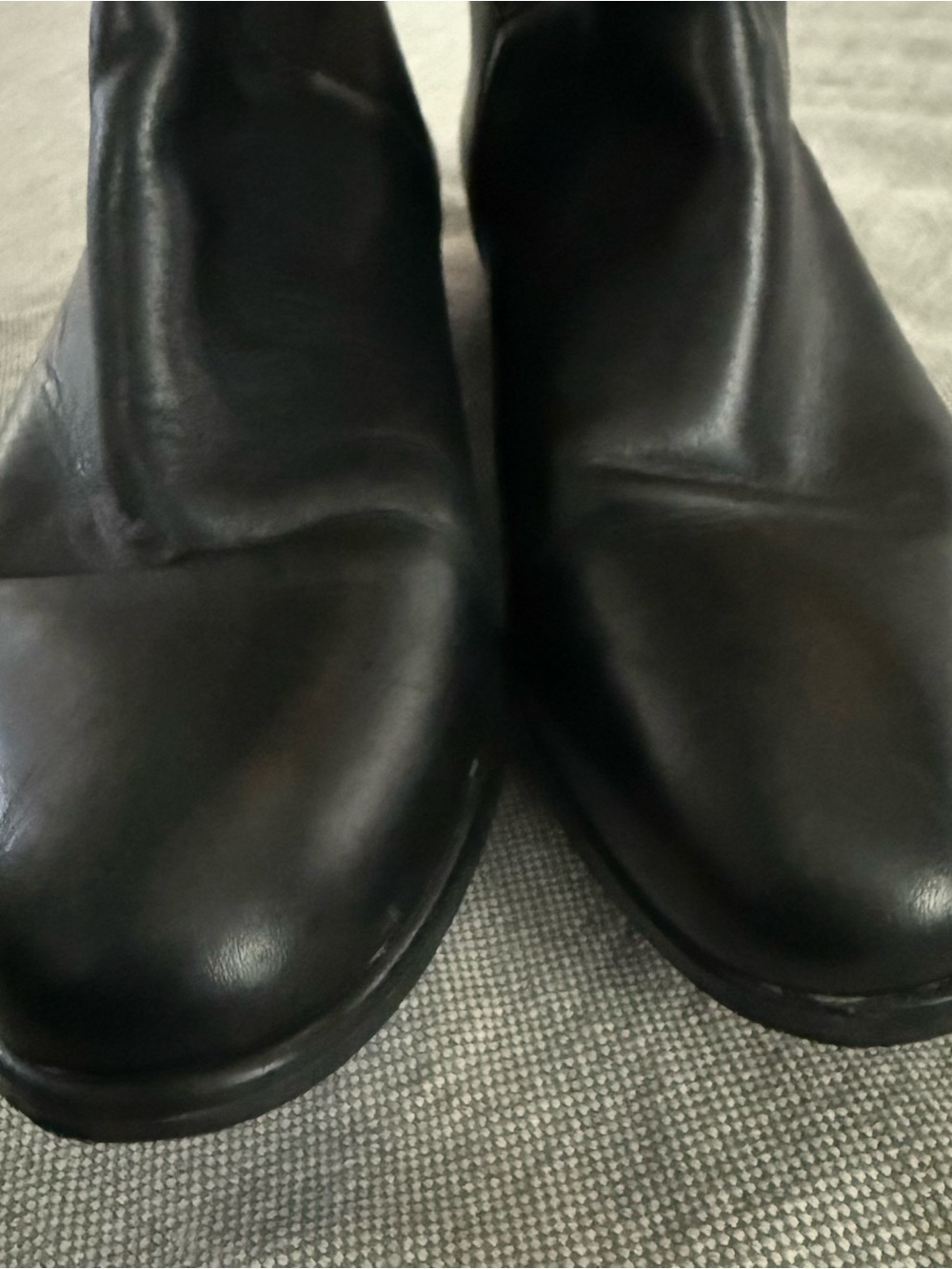 70s JCPenney Black Leather Shoe Label Detail - Picture 4 of 7